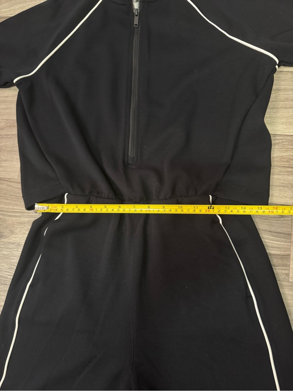 NWT Spanx AirEssentials Pique Half Zip Top Long Sleeve Jumpsuit Size Medium Tall - Picture 7 of 13